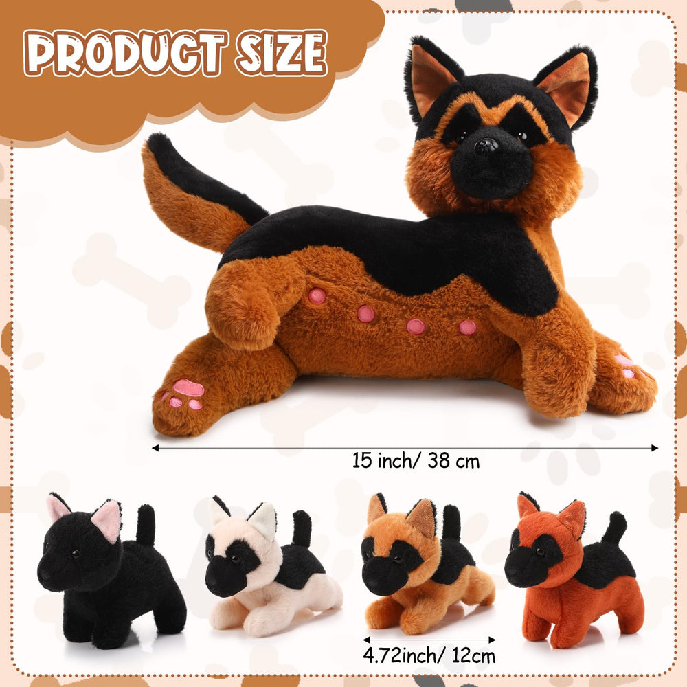 HyDren plush puppies 5-inch attract to mom with magnetic design for playful bonding