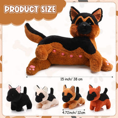 HyDren plush puppies 5-inch attract to mom with magnetic design for playful bonding