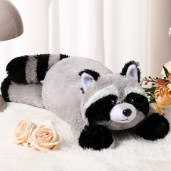 HyDren decorative raccoon plush enhances a kid's bedroom or playroom.