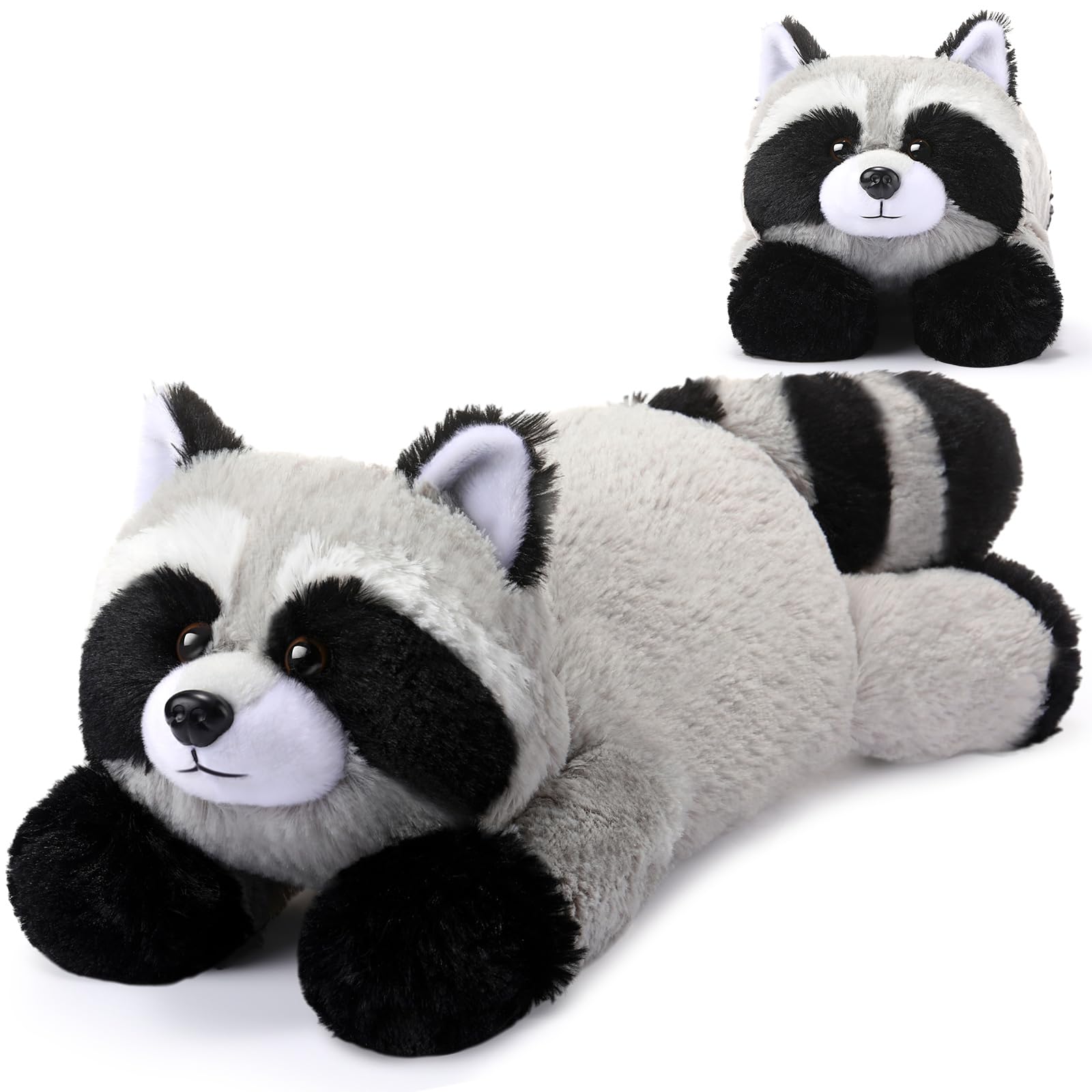 HyDren 18-inch weighted raccoon plush offers a cozy bedtime cuddle.
