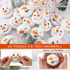 HyDren snowman-face snowballs add a festive touch to games.