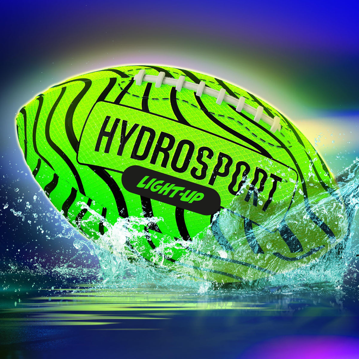 HydroSport light-up water football glows on pool catches for night-time fun.