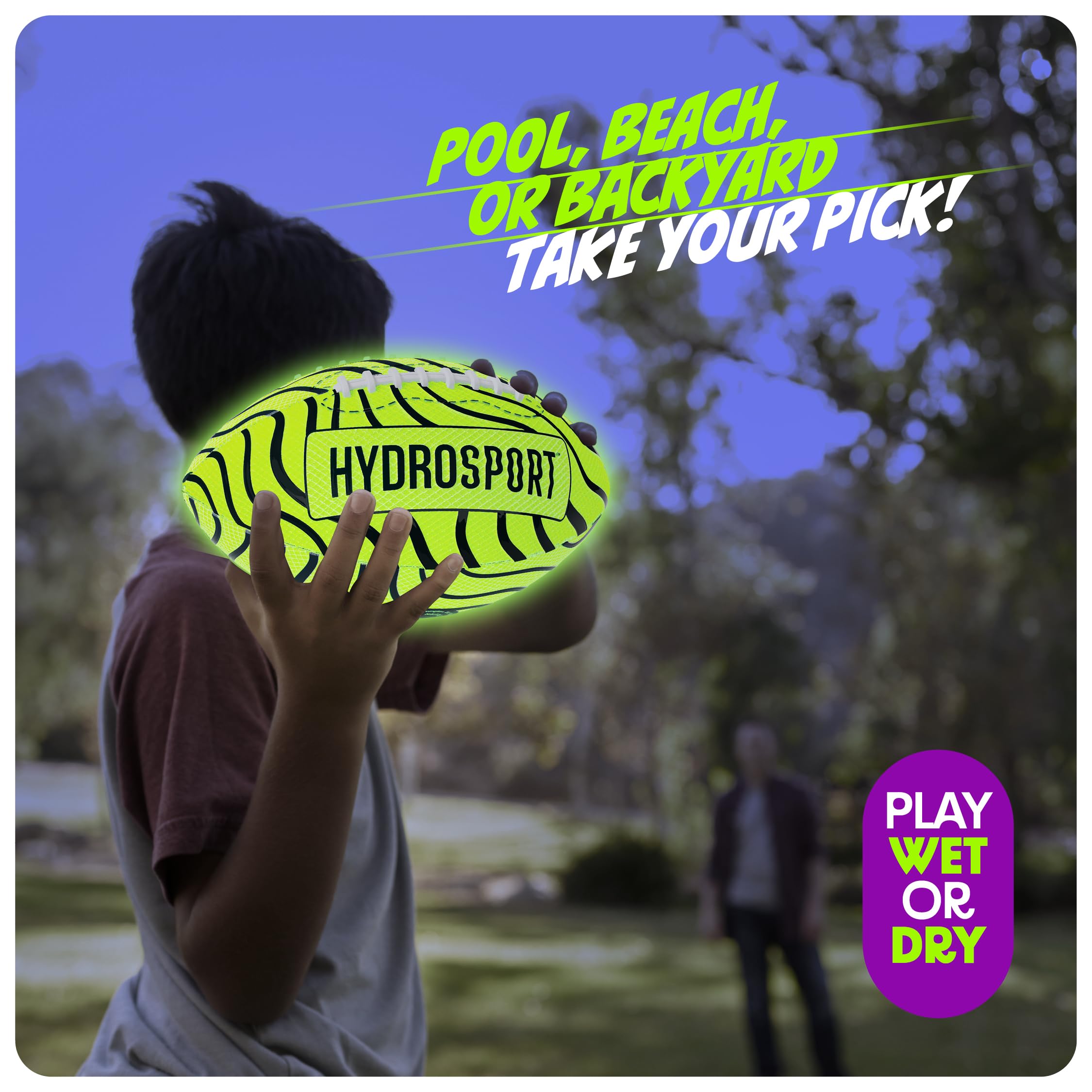 HydroSport light-up water football handles rainy-day fun with reliable glow.