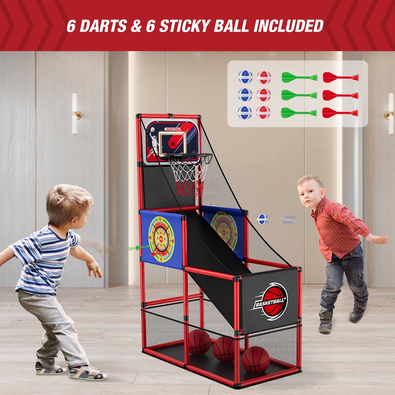 HYES Adjustable-height poles adapt from 44 to 55 inches for growing players