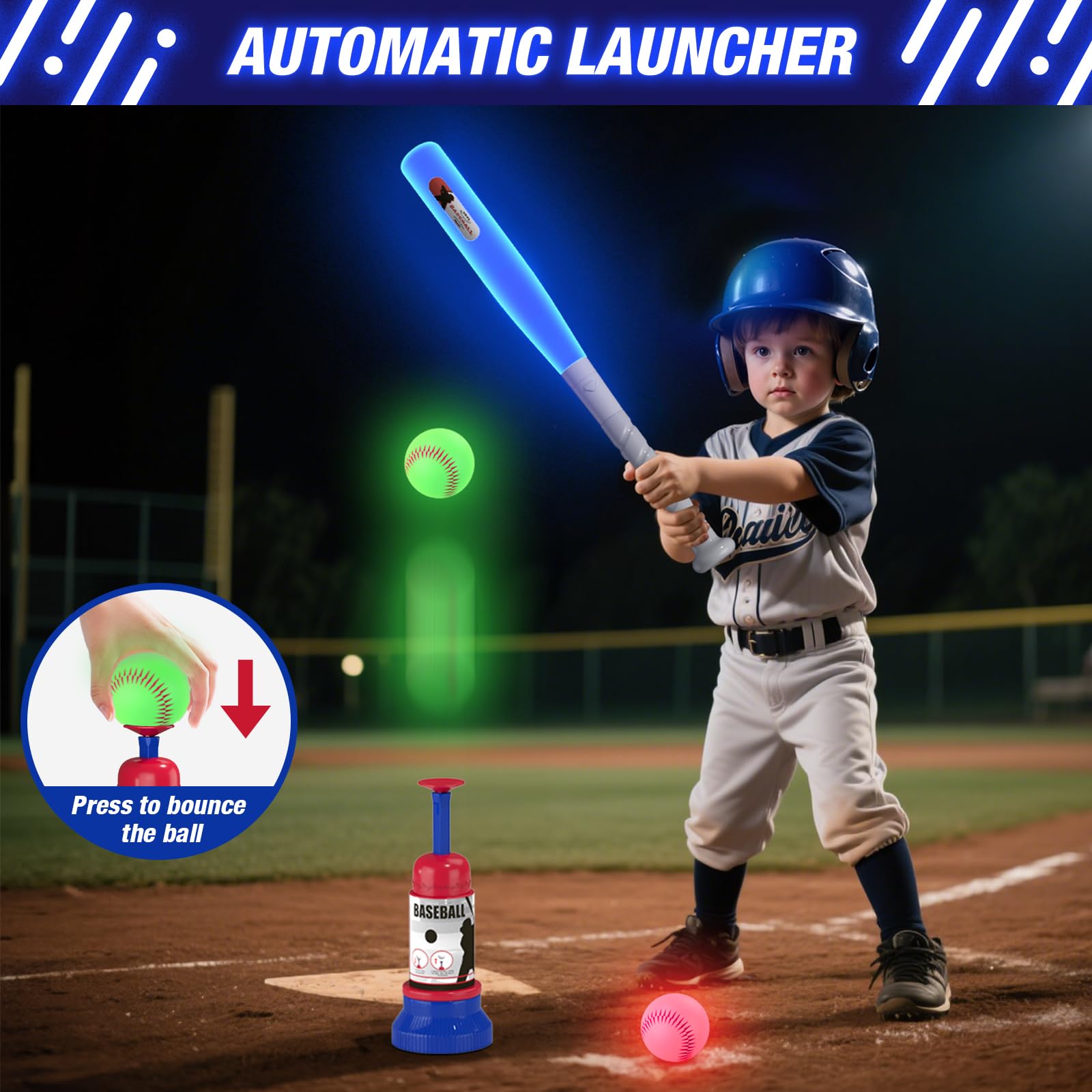 HYES ball launcher for instant action and coordination practice