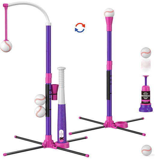 HYES baseball set hanging tee enables flexible indoor or outdoor practice
