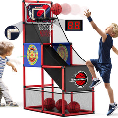 HYES Basketball Arcade Game backboard with LED score display for authentic arcade play