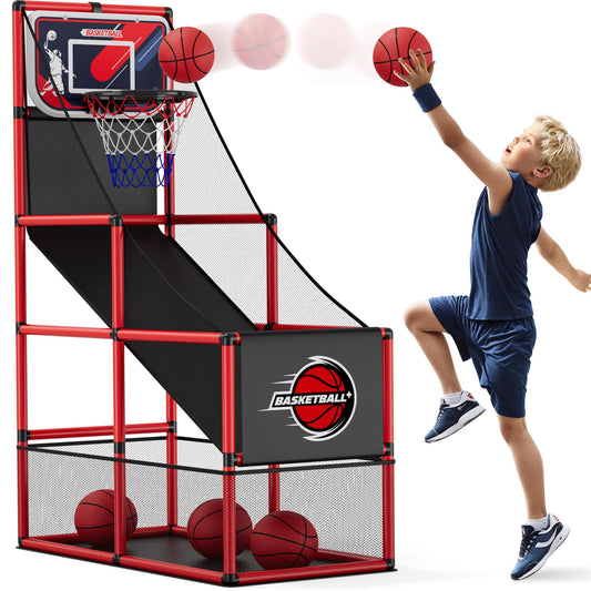 HYES basketball arcade set ready for indoor and outdoor play