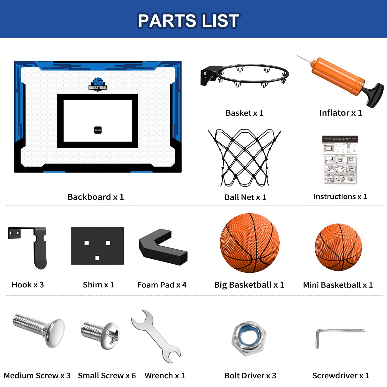 HYES basketball hoop in a room setting ready for play