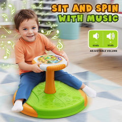 HYES Dinosaur Sit and Spin durable ABS plastic withstands active toddler play.