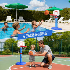 HYES foldable rim and net ready for indoor or outdoor quick games.