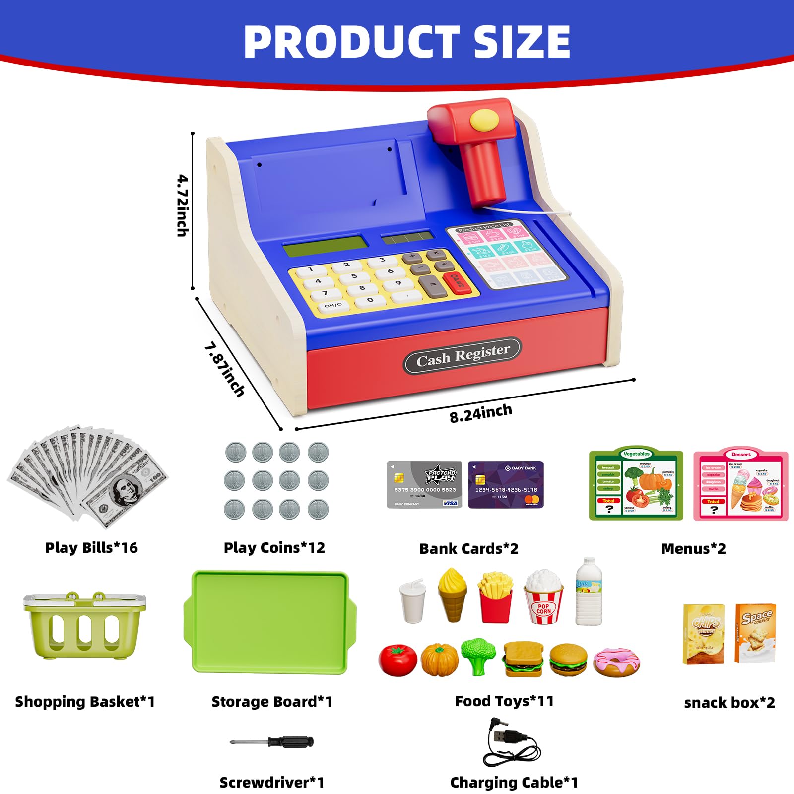 HYES food toy collection (11 pieces) for varied pretend shopping stories.