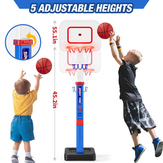 HYES LED rim lights up on each basket