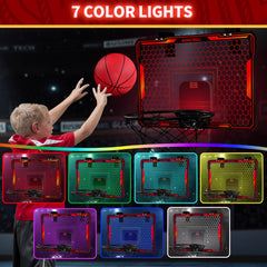 HYES Mini Basketball Hoop with automatic scoring for instant feedback.