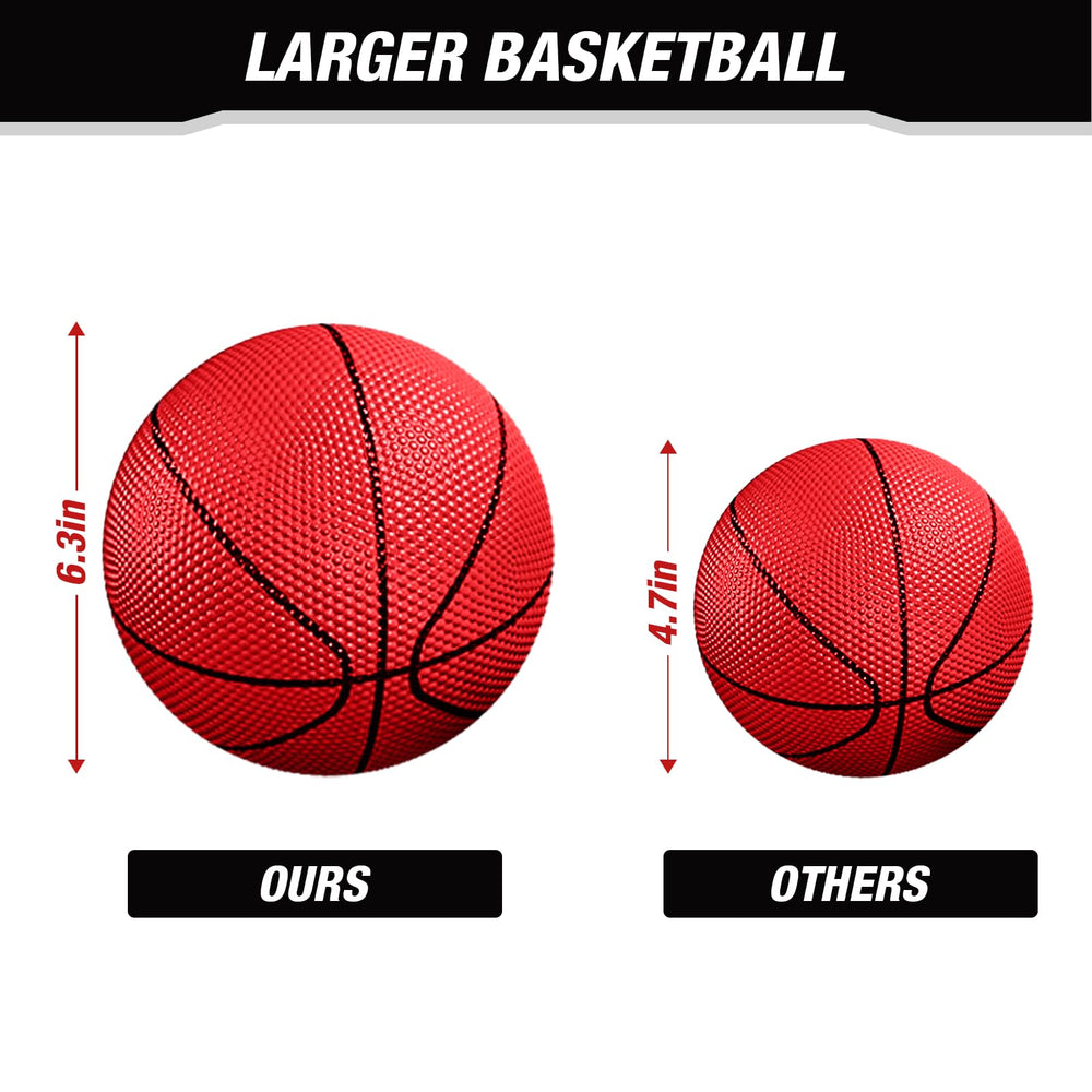 HYES mini basketballs included for immediate practice and games.