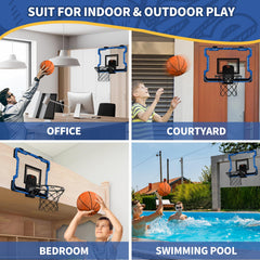 HYES mini hoop includes 3 balls and inflator for spontaneous practice sessions.