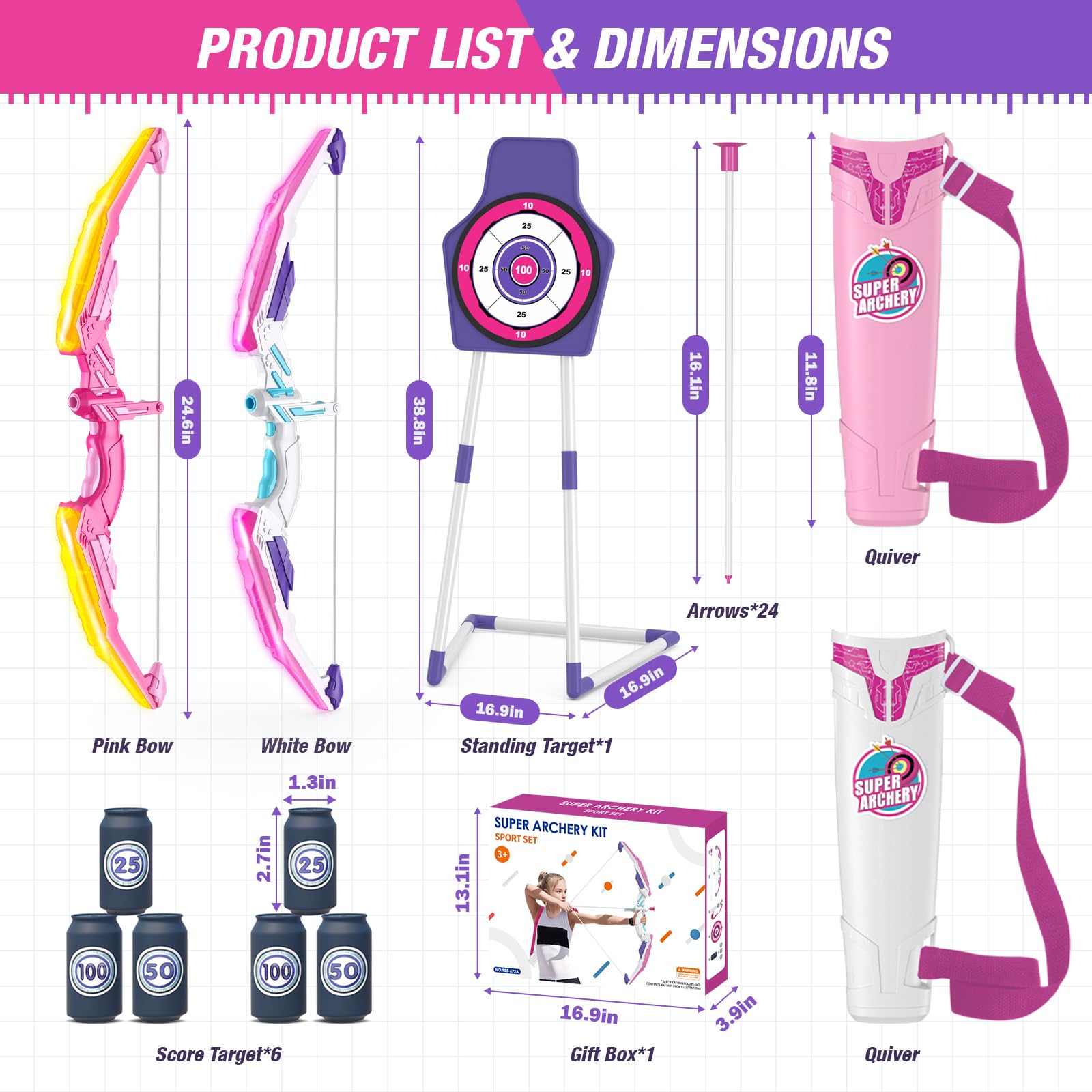 HYES portable archery set suitable for indoor and outdoor sessions