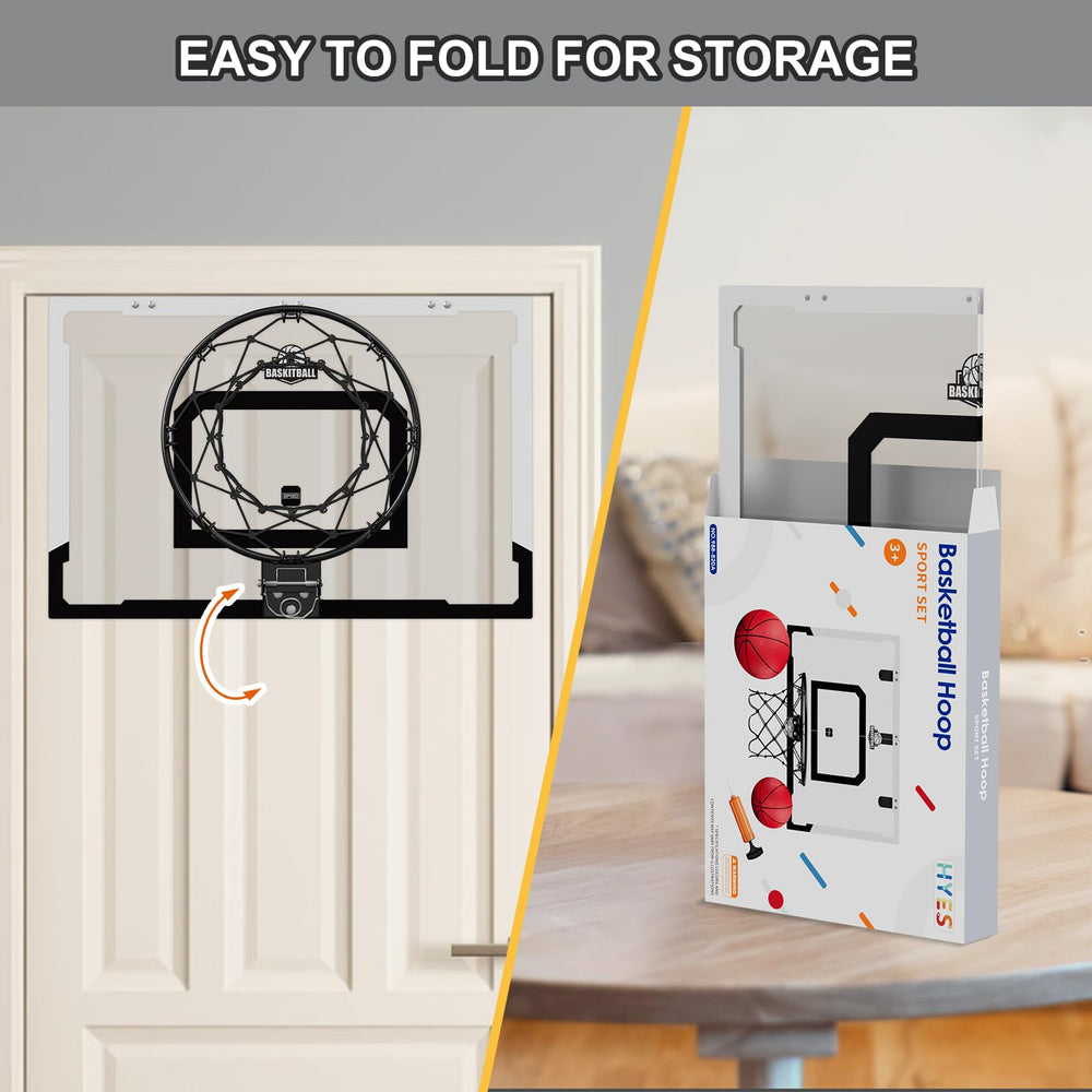 HYES shatterproof backboard with anti-vibration pads reduces noise.