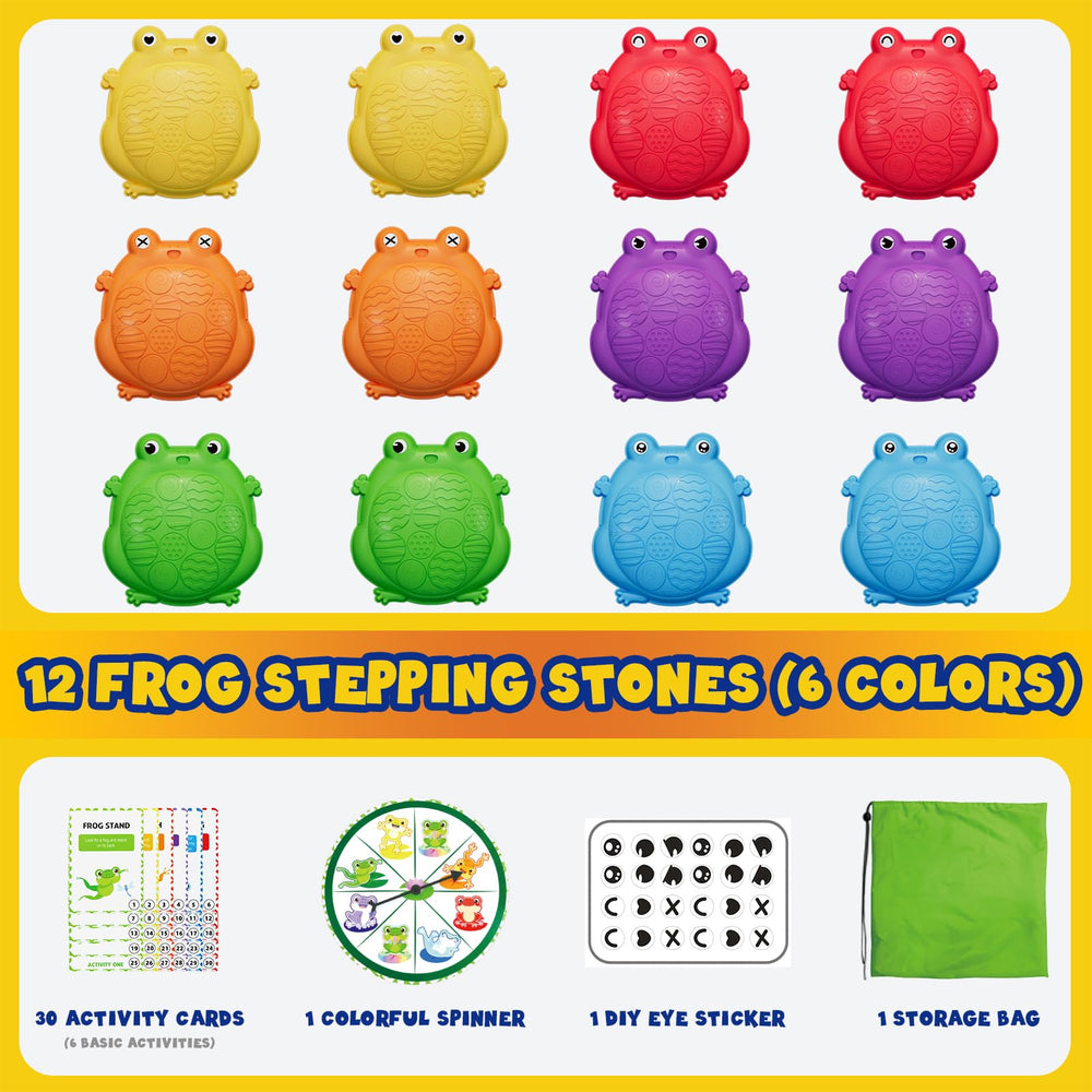 HYES stepping stones non-slip design keeps play stable on carpet or grass.