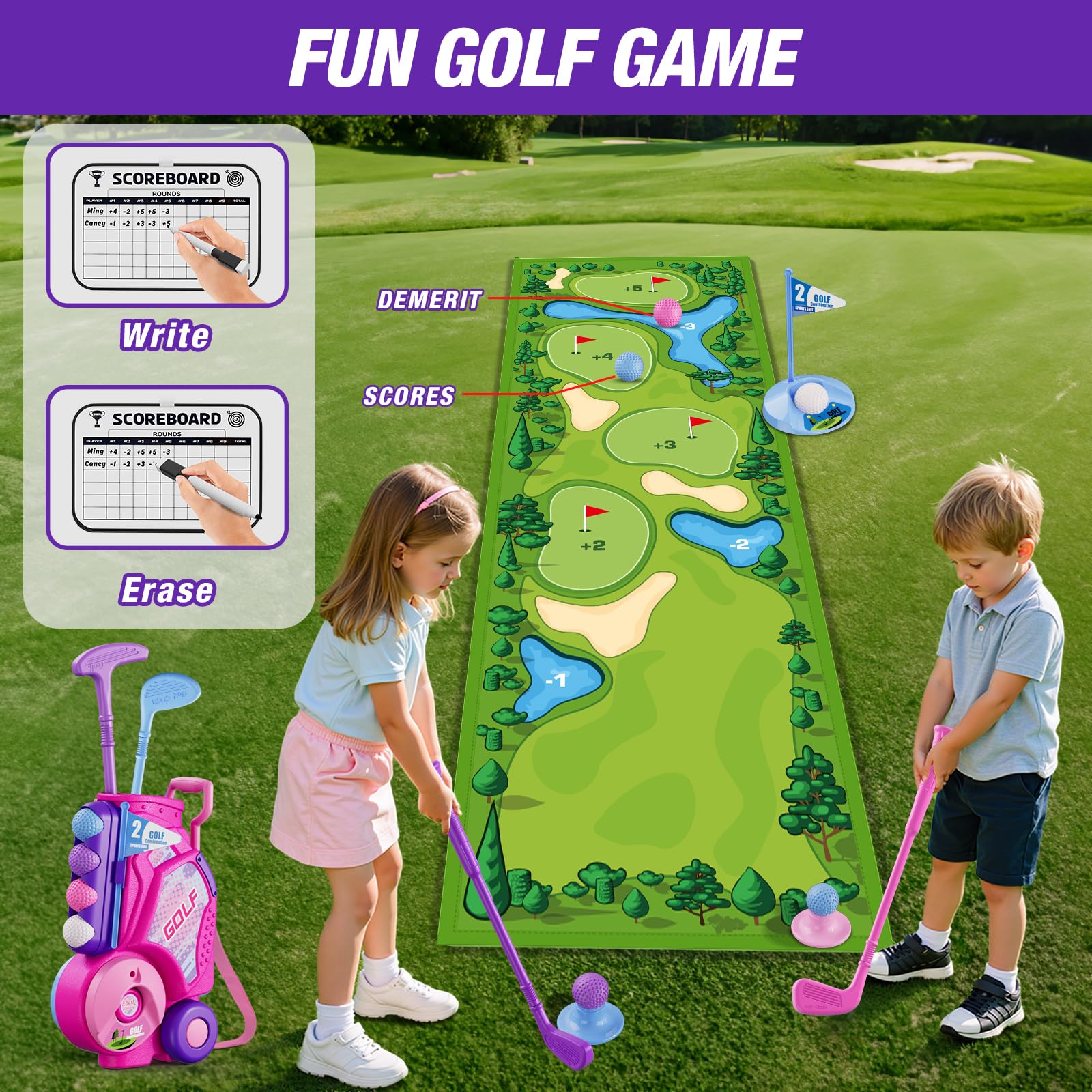 The HYES golf balls are bright for engaging, interactive sessions