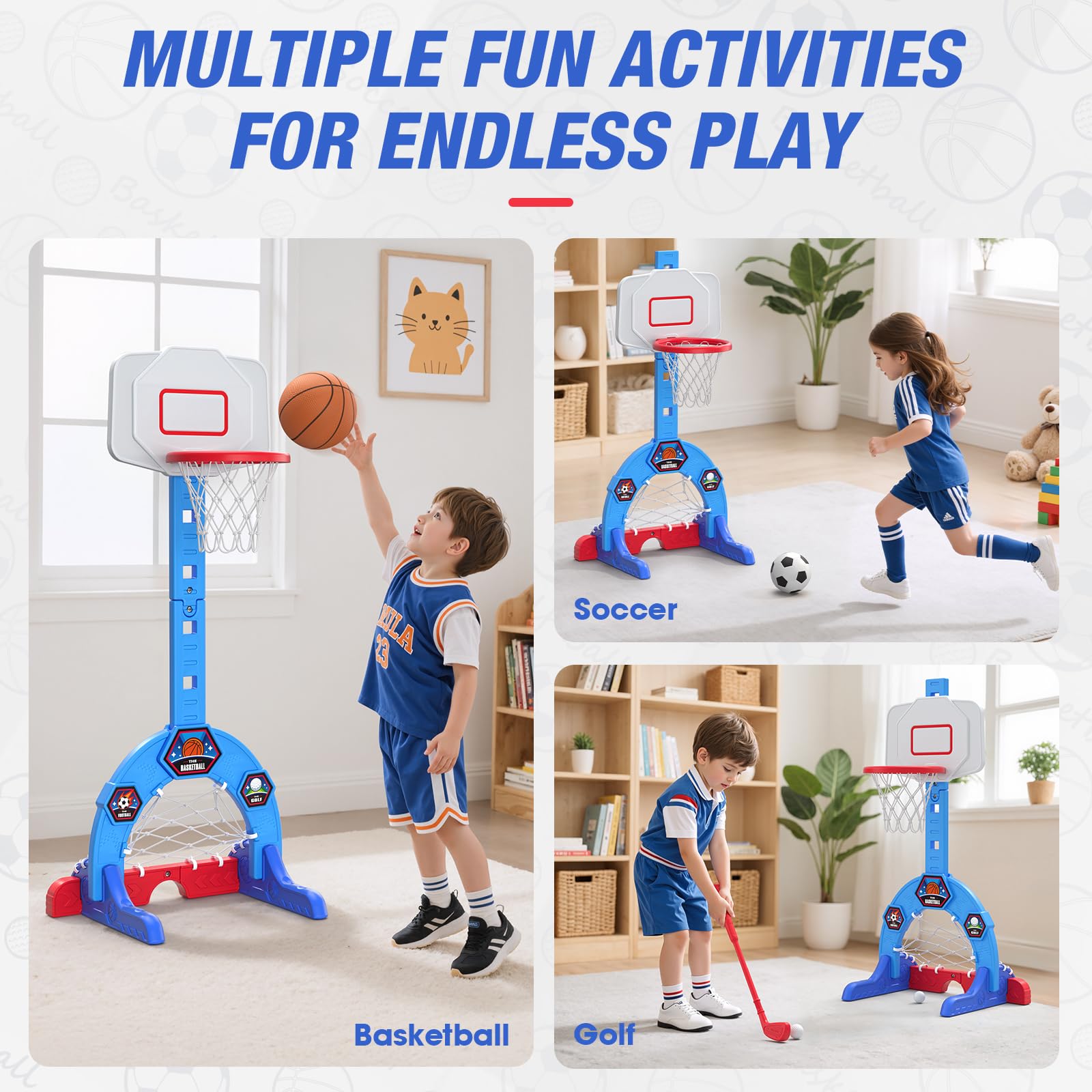 HYES soccer goal encourages outdoor running and kicking in a playful setting