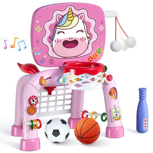 HYES Unicorn Sports Center basketball dunk for arm coordination in toddlers