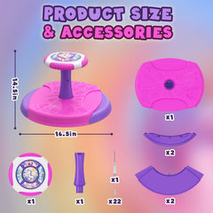 HYES Unicorn sit and spin toy makes a delightful gift option for kids.