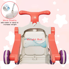 HYES Upgraded 5-in-1 walker activity panel with basketball hoop