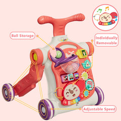 HYES Upgraded 5-in-1 walker piano keyboard detail supports sensory play