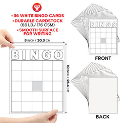 Hygloss bingo cards large white pack showing stacked sheets for events