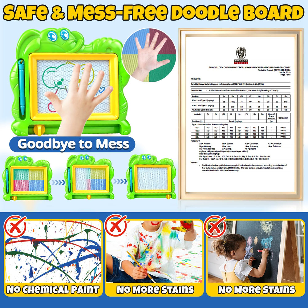Hymaz 15-pack magnetic drawing board travel compact fits in a backpack for on-the-go doodling