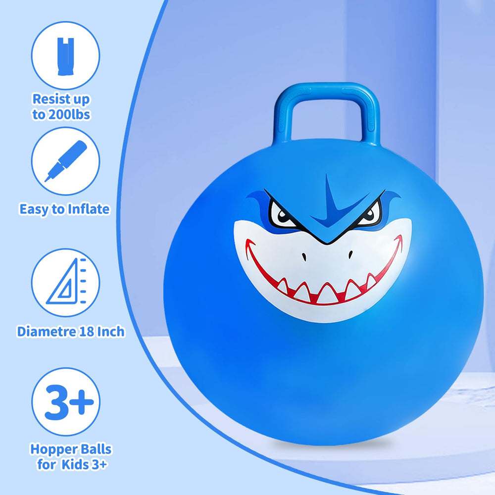 Hymaz hop ball with air pump included for quick setup.