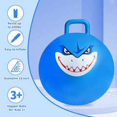 Hymaz hop ball with air pump included for quick setup.