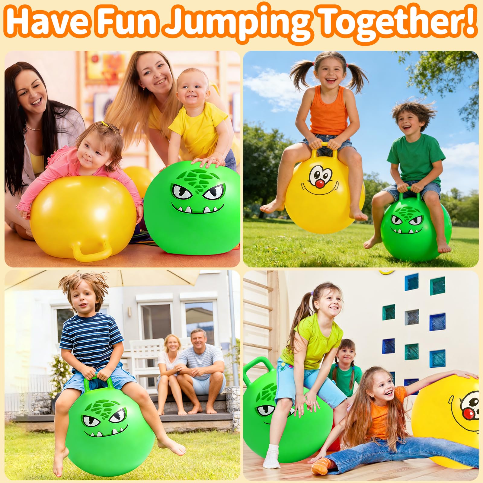 Hymaz hopper ball for indoor and outdoor games at parties and family gatherings.