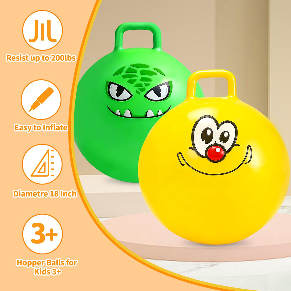 Hymaz hopper ball thickened PVC with non-slip bottom for safer bouncing.