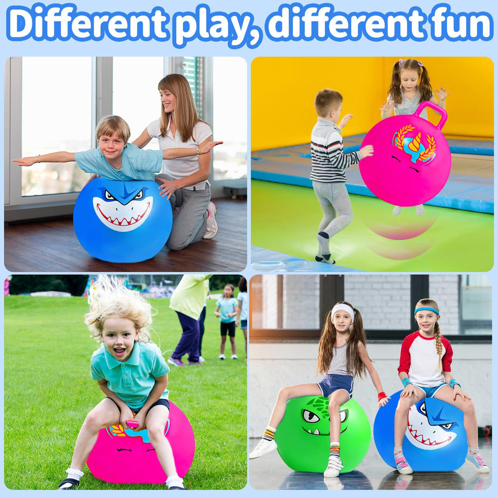 Hymaz indoor-outdoor hopper balls suit parties, classrooms, and family games.