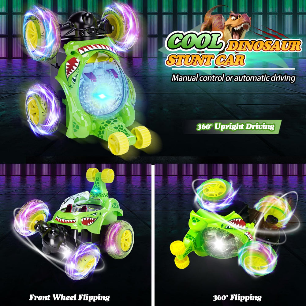 Hymaz RC Stunt Car side view highlights durable build ready for rough turns.