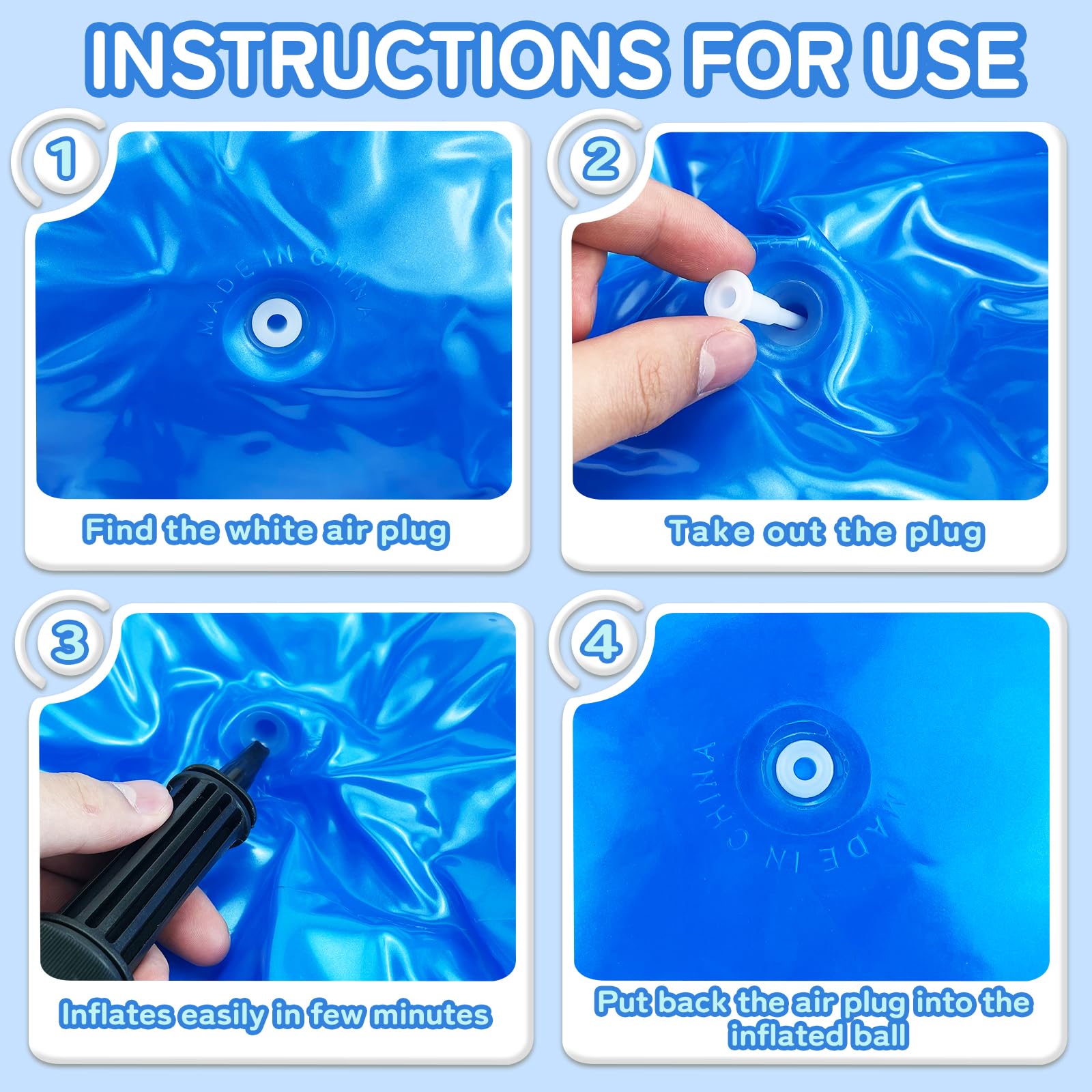 Hymaz thickened PVC hopper ball, durable and safe for bouncing.