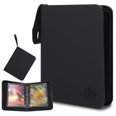 HYMENEX jumbo card album outer shows durable, portable storage for oversized cards.