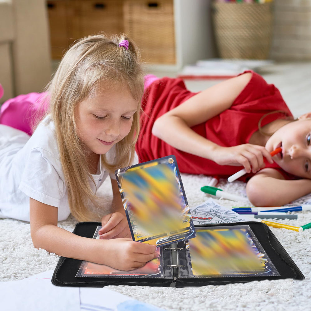 HYMENEX transparent inner pages offer clear, accessible card viewing during display.