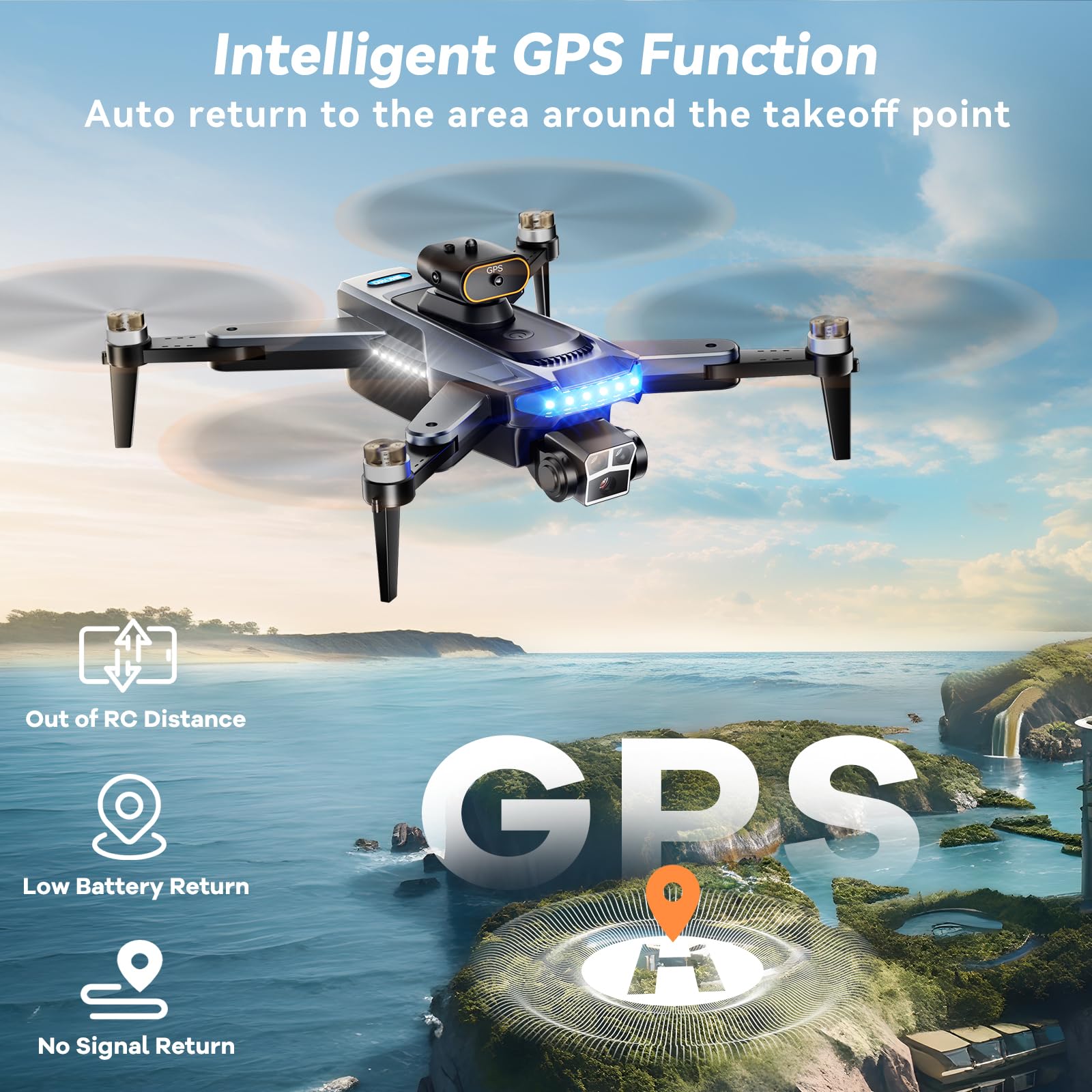 HYTOBP drone with adjustable 90-degree lens for versatile angles.