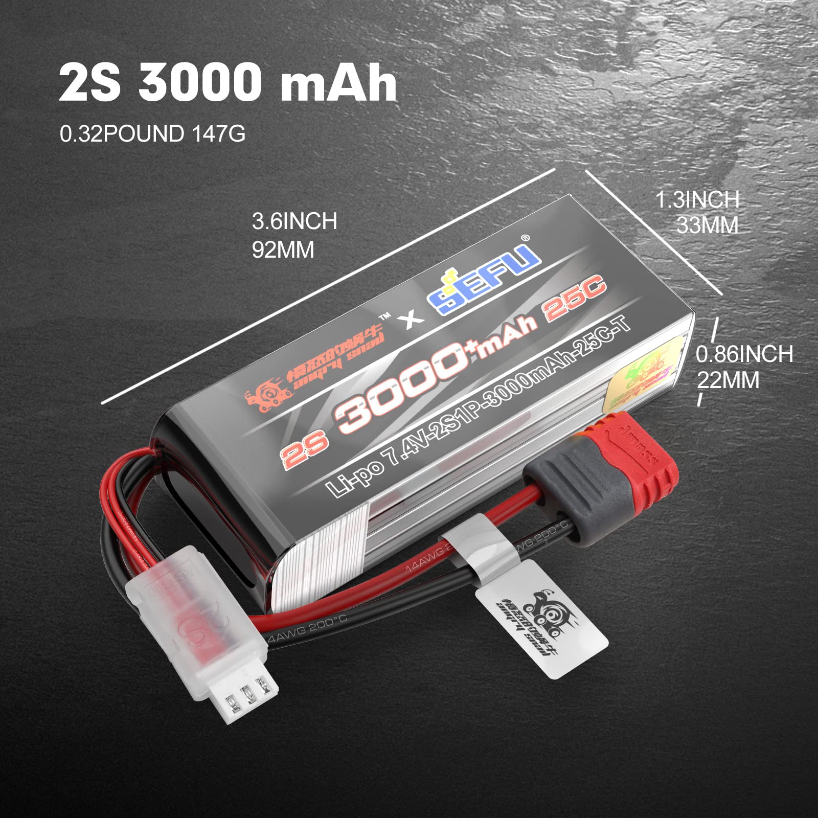 Hyper Go Angry Snail battery clip secures connections during runs.