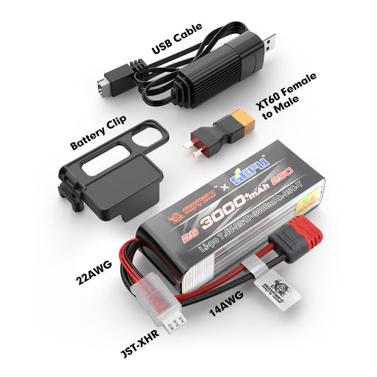 Hyper Go Angry Snail XT60/T-Plug adapter enables quick setup.