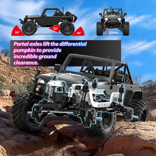 Hyper Go H12Y portal-axles boost ground clearance for obstacles