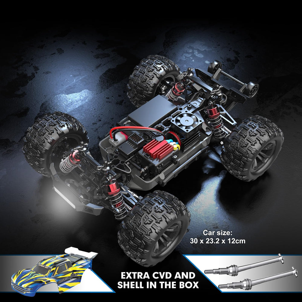 HYPER GO H16BM 2.4 GHz remote control provides precise steering and easy control.