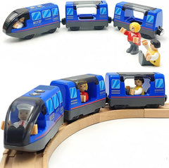 HyperLiving battery-operated train engine front view with accessible forward controls for kids.