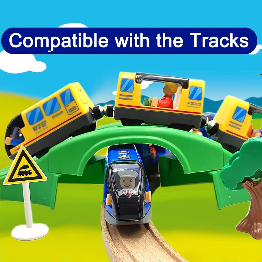 HyperLiving compatible wooden track sets promote creative building at home.