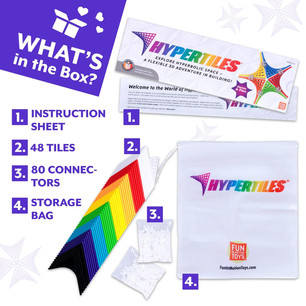 Hypertile HyperTiles instruction sheet for easy, organized building sessions.