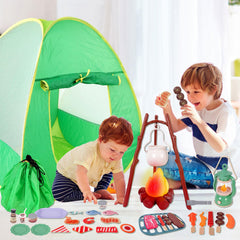 HYRENEE Kids Camping Set campfire as a cozy pretend centerpiece for stories