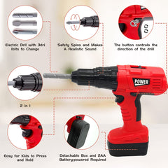 HYRENEE Kids Tool Set Realistic tools like hammer and screwdrivers boost pretend play confidence